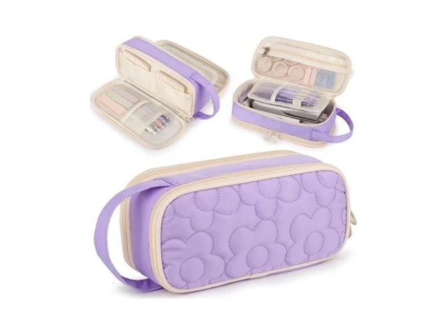 Bunnychill Pencil Case For Girls Flower Quilted… Code