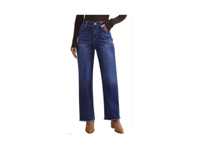 Vetinee Womens Straight Leg Jeans Stretchy Jeans… Code
