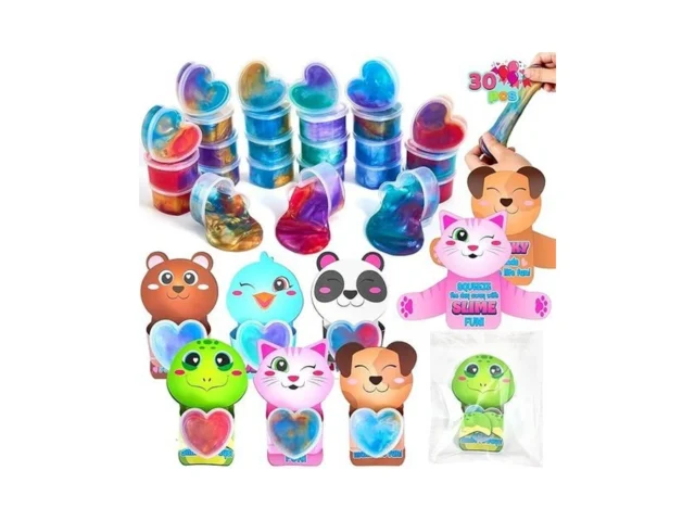 Joyin 30 Pcs Valentines Day Galaxy Slime Toys With… Coupon