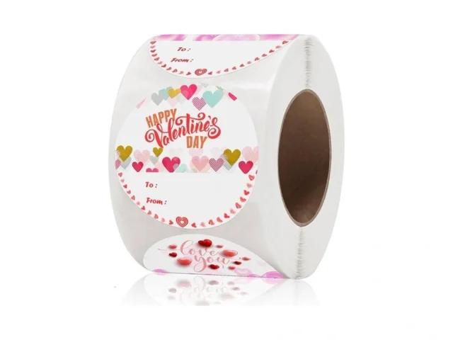 2 Inch Valentines Day Gift Stickers To And From… Code