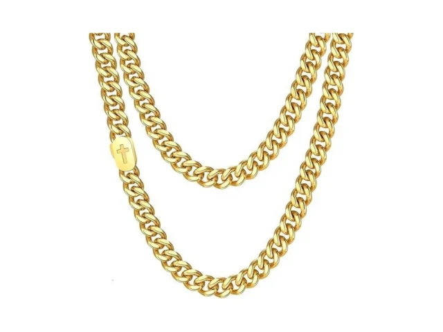 Vnox Silver Cross Necklace For Men Solid Mens Cross…