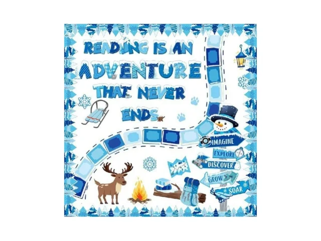Honoson 51 Pcs Winter Reading Bulletin Board Set… Code