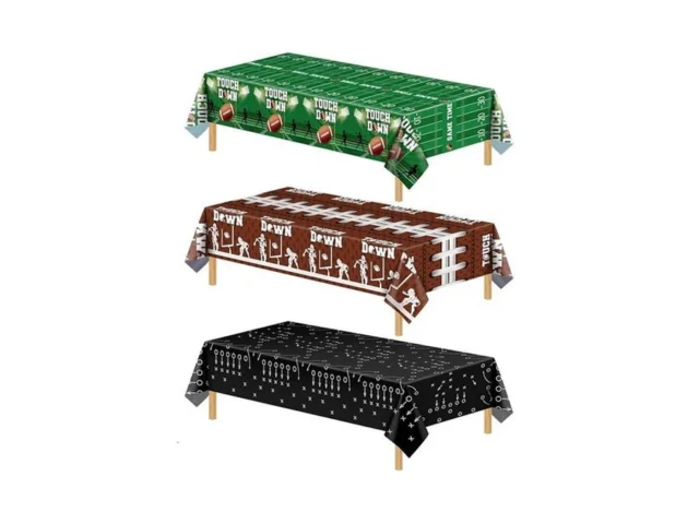Natnarr 3 Pack Plastic Football Tablecloth… Code