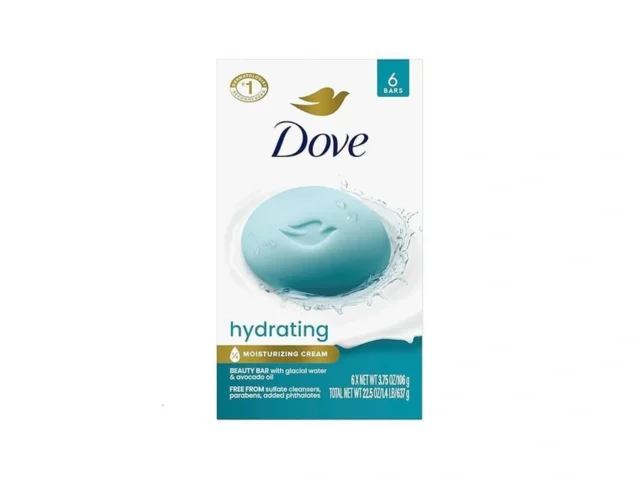 Dove Beauty Bar 6 Pack Hydrating With Glacial Water…