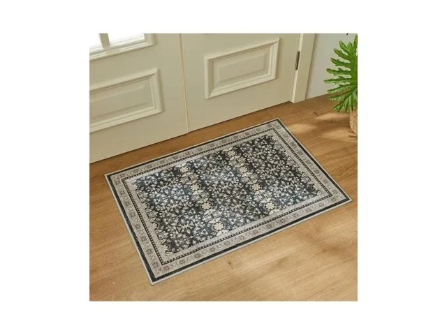 Witshock Black Brown Retro 2×3 Rug For Small Space… Code