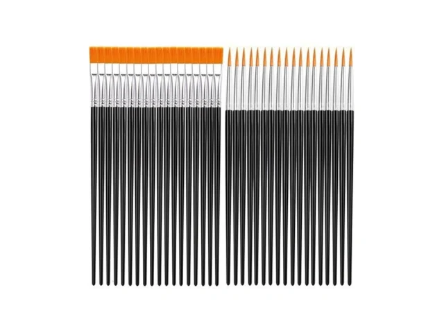 50pcs Small Acrylics Paint Brushes Bulk Flat… Code