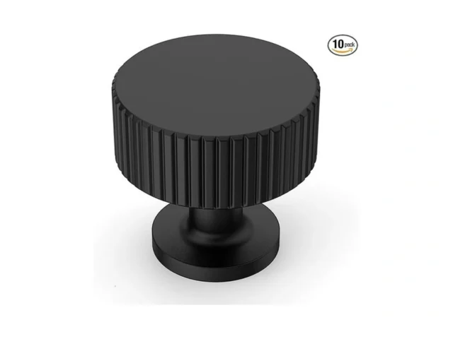 Amerdeco 10 Pack Matte Black Cabinet Knobs Single… Coupon