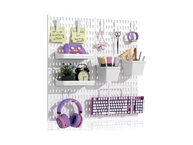 Aktop Peg Board Wall Organizer 4-pack 12 X12 White… Code