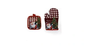 Christmas Cheer Oven Mitt Set Red And White Buffalo… Code