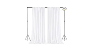 Homeideas White Backdrop Curtains For Parties… Code