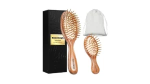 Beauntangly Hair Brush Set Natural Bamboo Bristles… Code