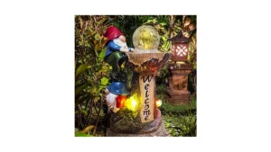 Binqiuu Garden Gnomes Outdoor Statue With Solar Led…