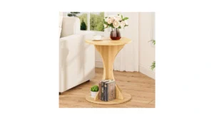Round Side End Table – Wood Accent Coffee Table For… Code