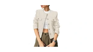 Coccko Women S Tweed Blazers Trendy Fall Casual… Code
