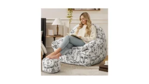 Peace Nest Bean Bag Chair With Memory Foam Filled… Code