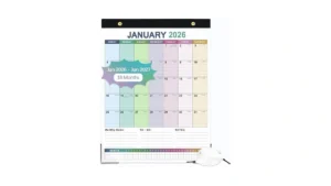 Anyzone Desk Calendar 2026-2027 18 Months Calendar… Code