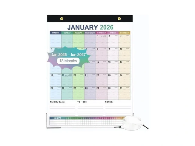 Anyzone Desk Calendar 2026-2027 18 Months Calendar… Code