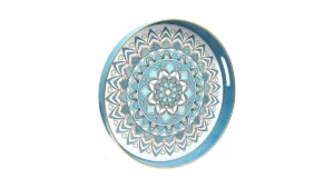 Sforguva Round Cyan Decorative Tray For Coffee… Code
