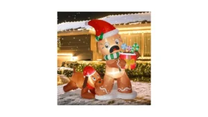5ft Christmas Inflatable Gingerbread Man Dog… Coupon
