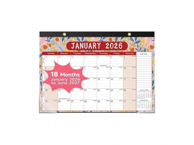 Timart Desk Calendar 2026-2027 18-month Calendar… Code