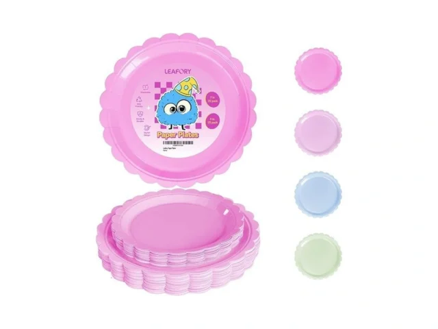 Leafory 50 Pack Disposable Paper Plates Set… Code