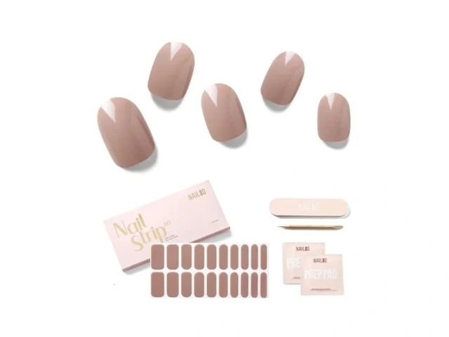 Semi Cured Gel Nail Strips – Nailog 20 Pcs Dark… Code