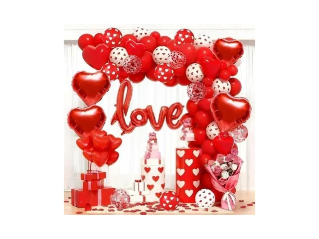Fealixgener 117pcs Valentines Day Balloon Arch Kit… Code