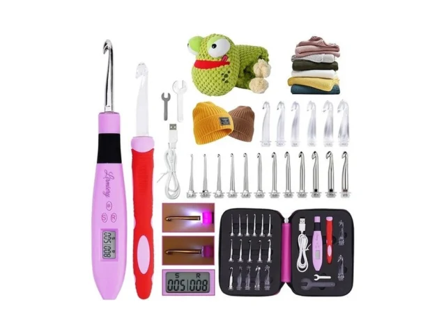 18 Size Counting Crochet Hooks Set Digital With… Code