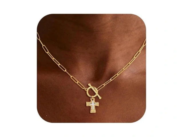 Treasure Bender Cross Necklace For Women Trendy… Code