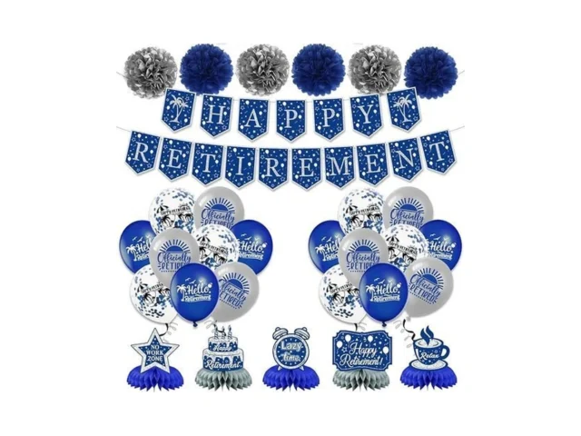 Happy Retirement Party Decorations For Men Women… Code