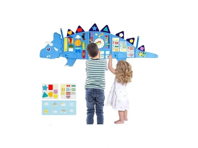 Oirtmiu Dinosaur Montessori Busy Board For Kids 16… Code