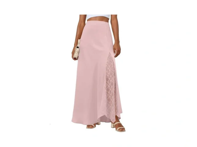 Lepunuo Casual Long Skirts Womens High Waist Summer… Code