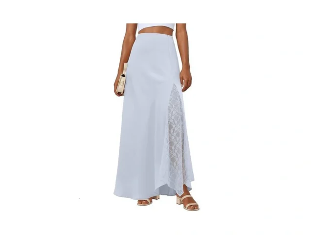 Lepunuo Casual Long Skirts Womens High Waist Summer… Code