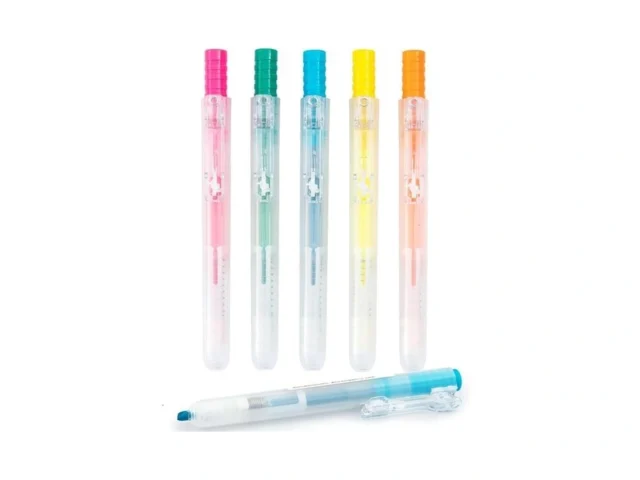 M G Retractable Highlighters 5 Pack Bright Chisel… Code