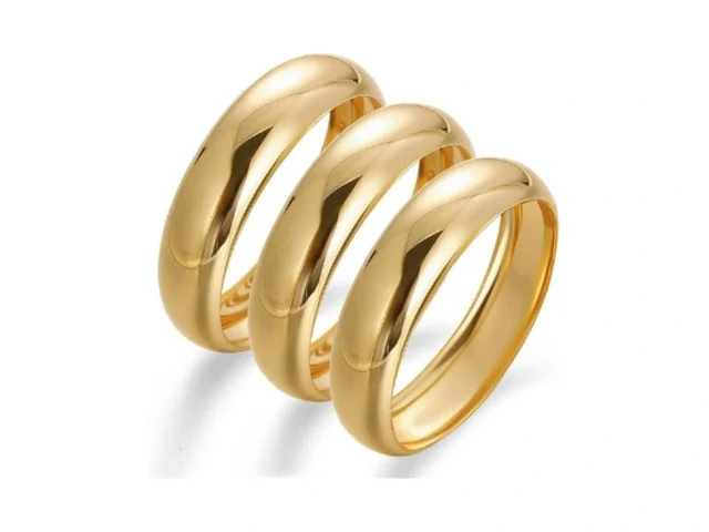 3pcs Chunky Gold Bangle Bracelets For Women Dainty… Code