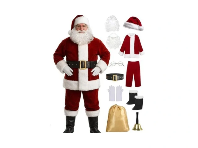 Whobuy Men S Deluxe Santa Suit 11pc Christmas Adult… Code