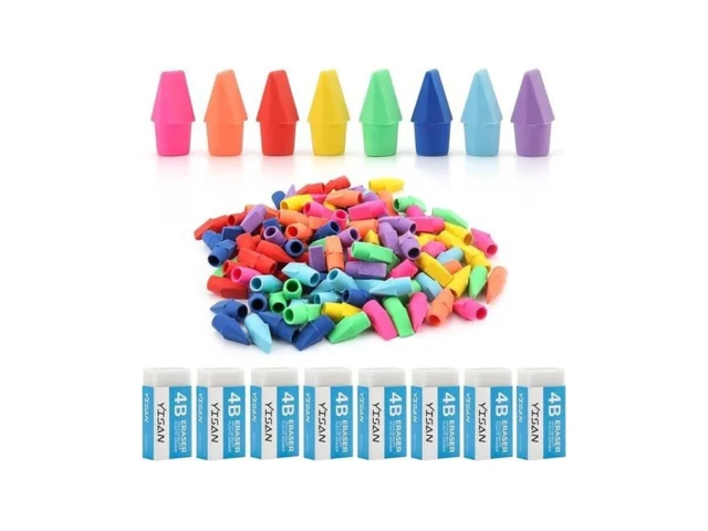 Yisan Cap Erasers For Pencils Top Eraser White… Code