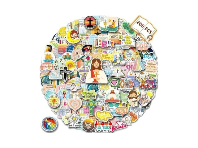200pcs Jesus Christian Stickers Religious Stickers… Code