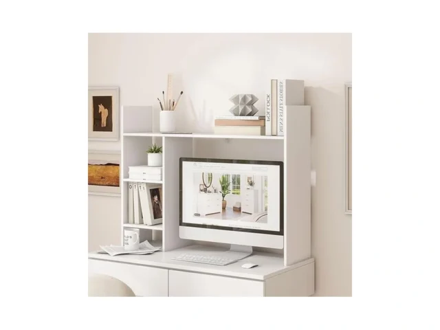 Ftzxhklx Desktop Bookshelf 4 Tier Wooden Desk… Code