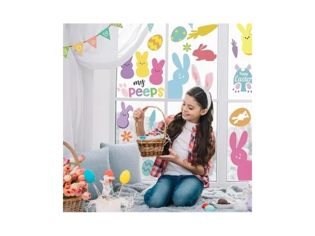 Easter Decorations Window Clings 9 Sheet For… Code