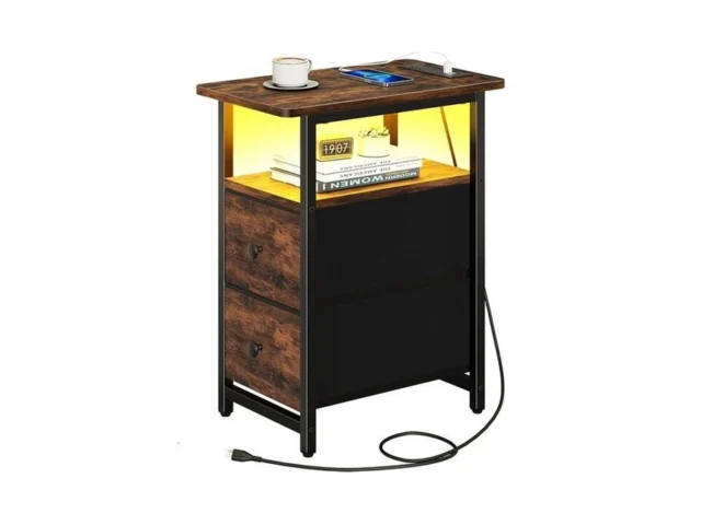 Yoobure End Table With Charging Station Narrow Side… Code