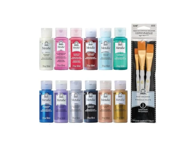 Folkart Jewel Tone Acrylic Craft Paint Kit 15 Piece…