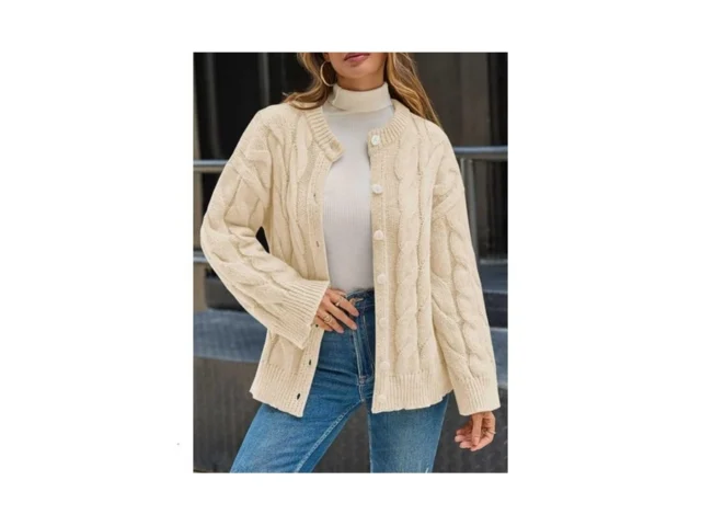 Saodimallsu Womens Cable Knit Cardigan Sweaters… Code
