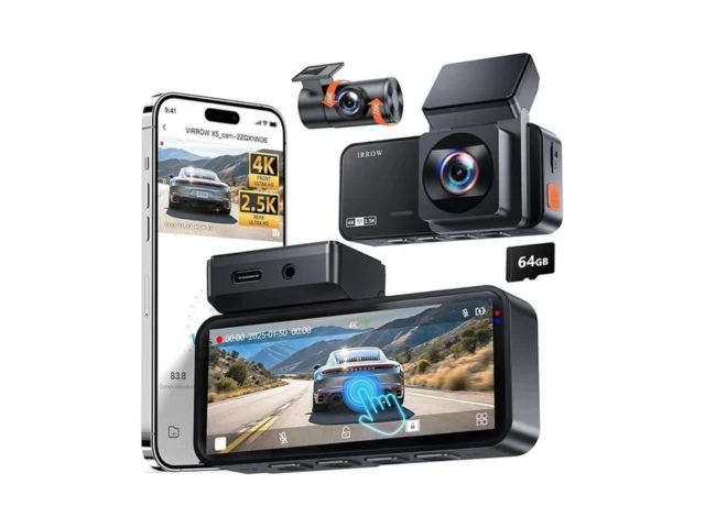 Virrow Dash Cam Front And Rear 4k 2 5k Dash Camera… Code