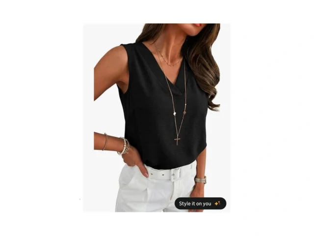 Summer Tops For Women Black Dressy V-neck… Code
