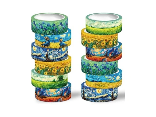 Nikomie 12 Rolls Washi Tape Set 6 Design Oil… Code