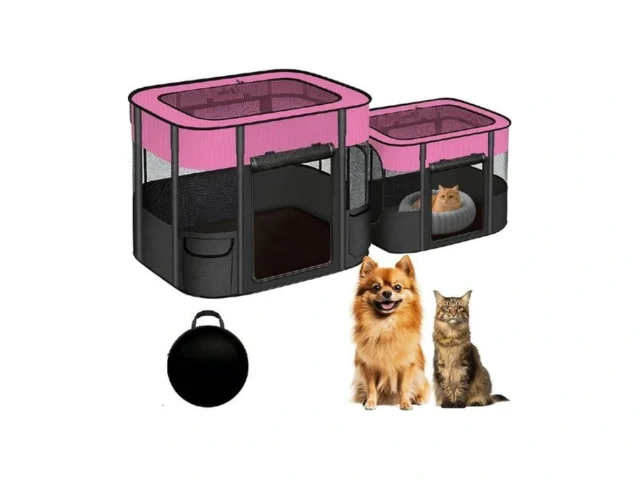 Portable Cat Playpen With Separate Areas 2-in-1… Code