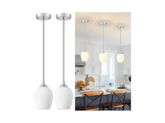 Karjearl Brushed Nickel Pendant Lights Kitchen… Code