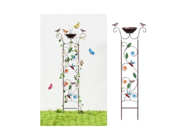 Glirops Bird Bath For Outside – Antique Iron Bird… Code