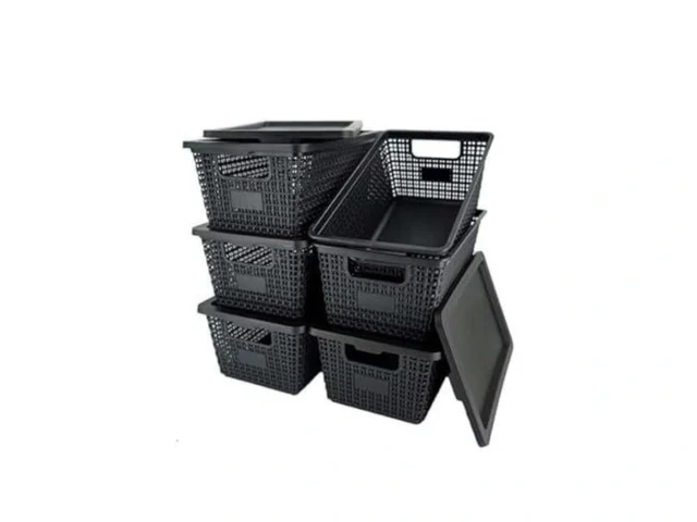 Numifun Storage Bins With Lids Set Of 6 Stackable… Code